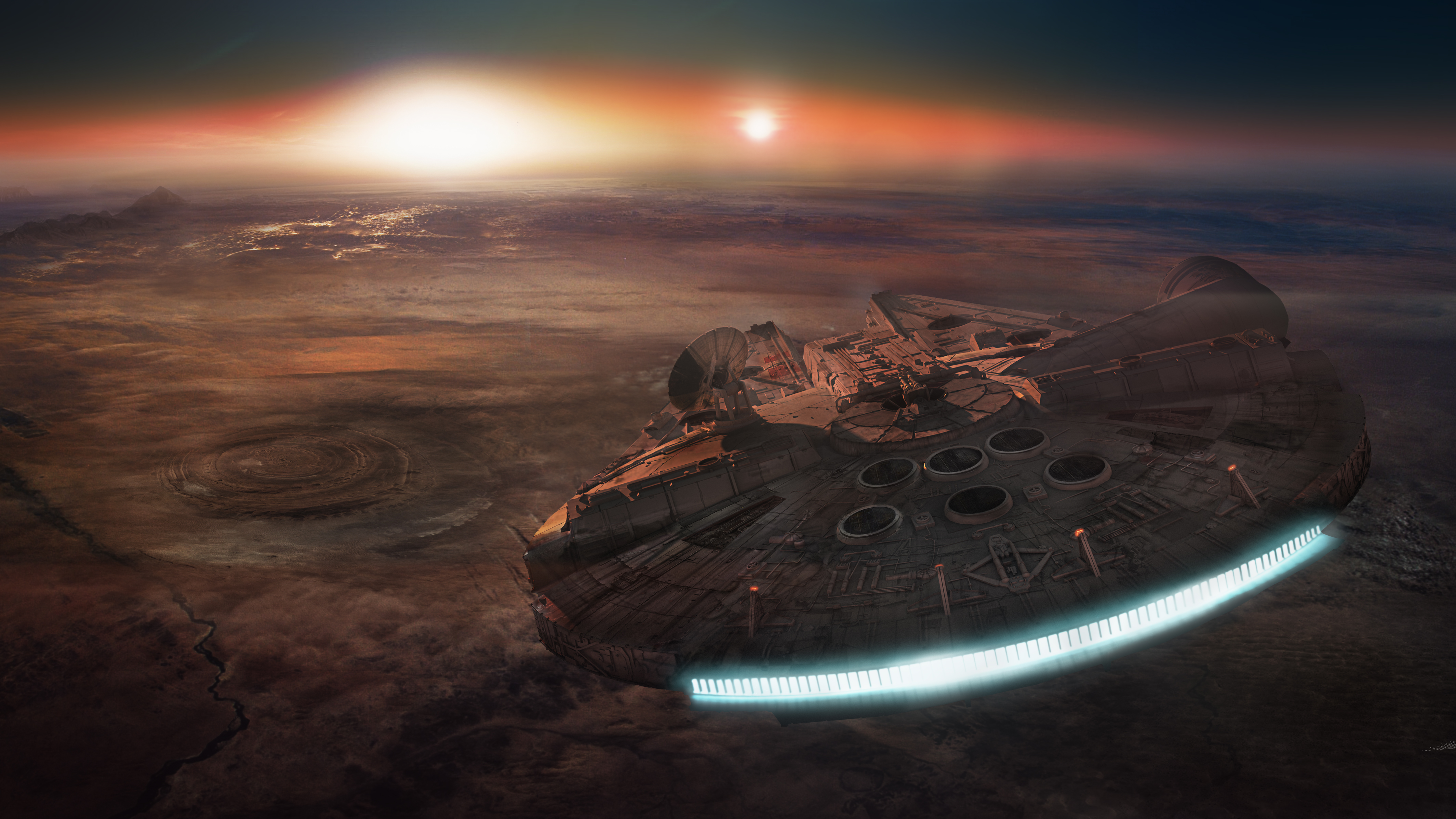 millennium_falcon_over_tatooine_by_christoumanian-d7q1yvn