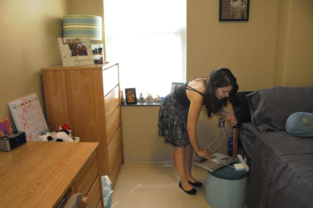 Zuniga pays about $800 a month for an apartment-style suite on campus. She says she could’ve saved about $300 a month if she chose to live in private housing a mile away, but likes the convenience of the study lounges, dining halls and university buse